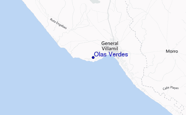 locatiekaart van Olas Verdes