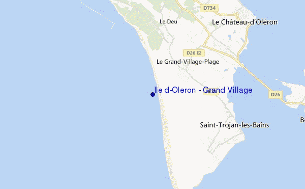 locatiekaart van Ile d'Oleron - Grand Village