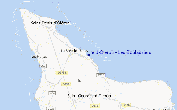 locatiekaart van Ile d'Oleron - Les Boulassiers