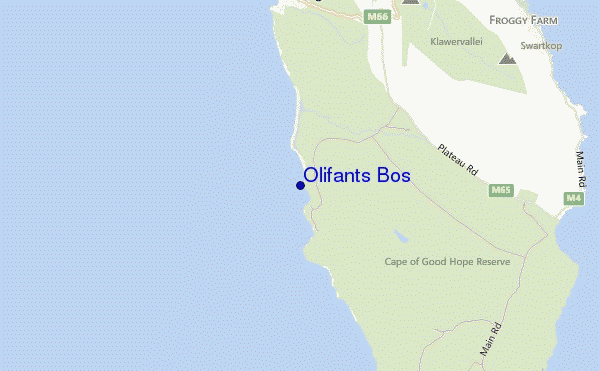 locatiekaart van Olifants Bos