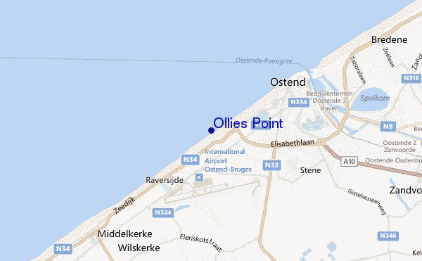 locatiekaart van Ollies Point