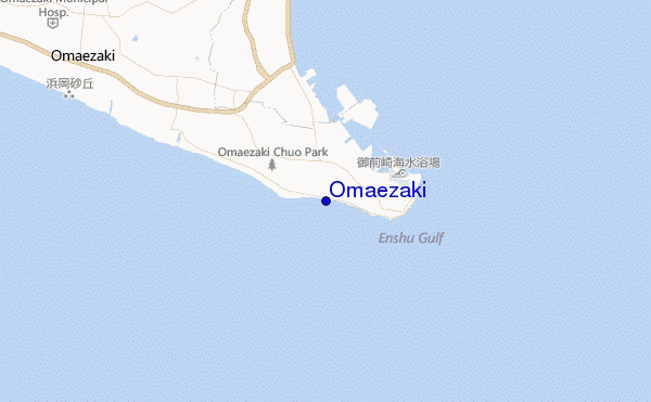 locatiekaart van Omaezaki