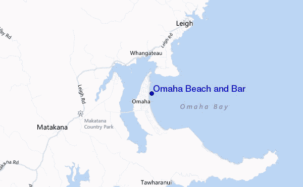 locatiekaart van Omaha Beach and Bar