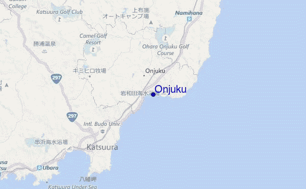 locatiekaart van Onjuku