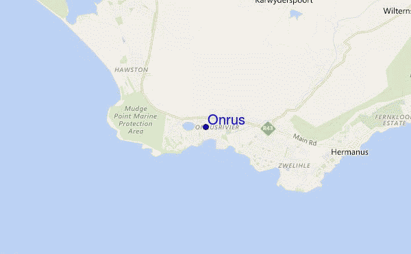locatiekaart van Onrus