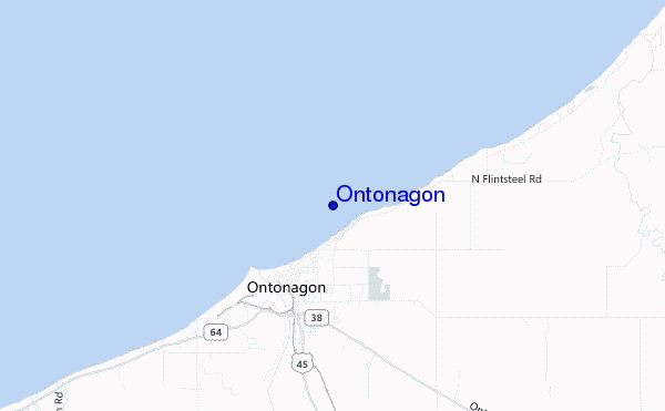 locatiekaart van Ontonagon