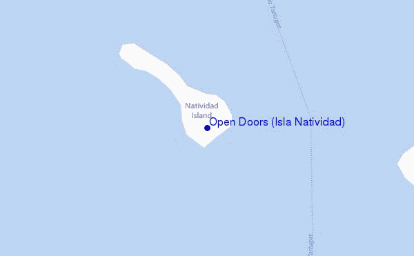 locatiekaart van Open Doors (Isla Natividad)