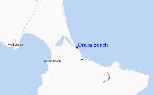 locatiekaart van Oraka Beach