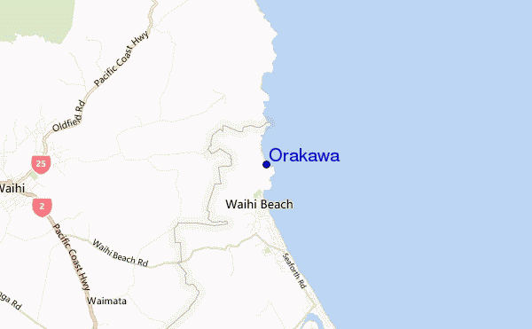 locatiekaart van Orakawa