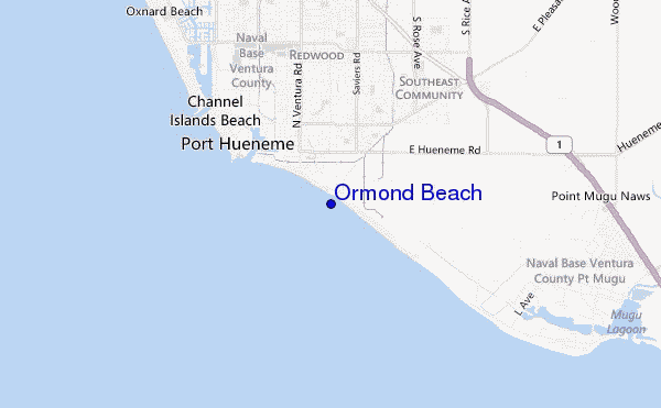 locatiekaart van Ormond Beach