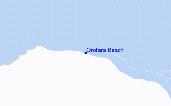 locatiekaart van Orofara Beach