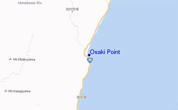 locatiekaart van Osaki Point