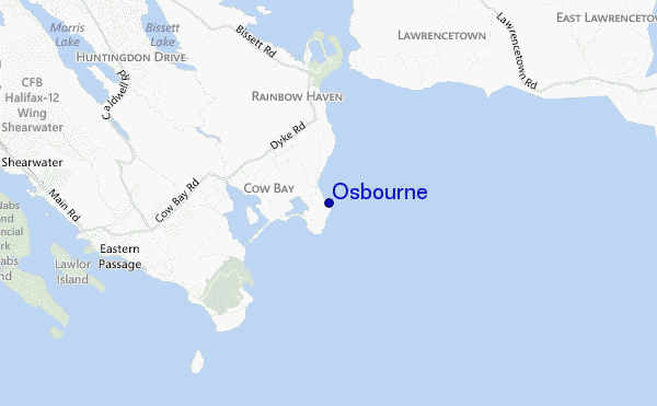 locatiekaart van Osbourne