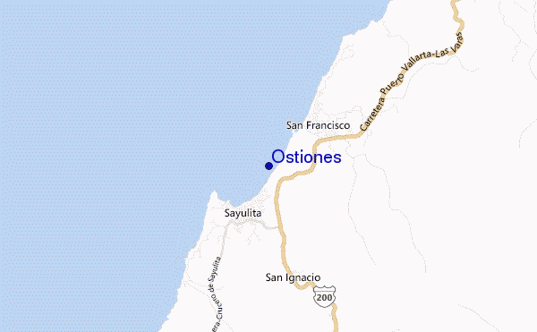 locatiekaart van Ostiones