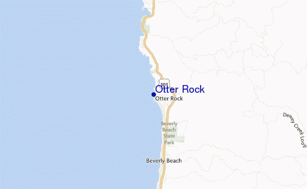 locatiekaart van Otter Rock