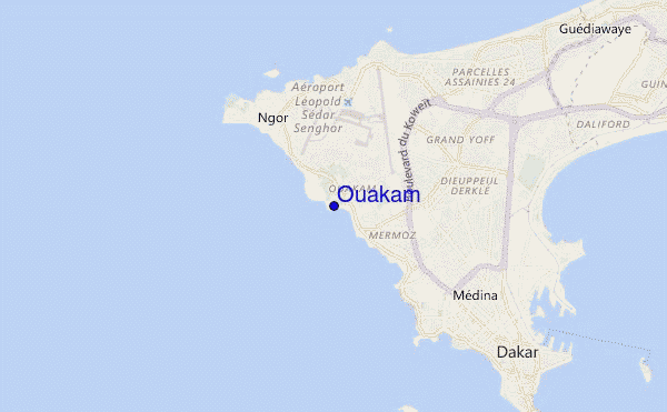 locatiekaart van Ouakam