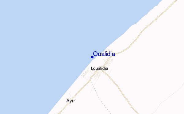 locatiekaart van Oualidia