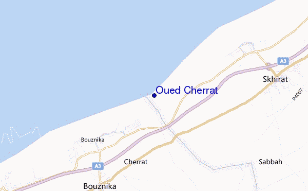 locatiekaart van Oued Cherrat