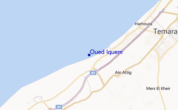 locatiekaart van Oued Iquem
