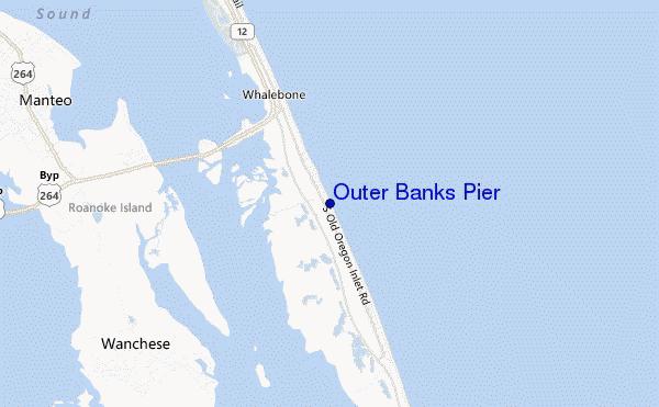 locatiekaart van Outer Banks Pier