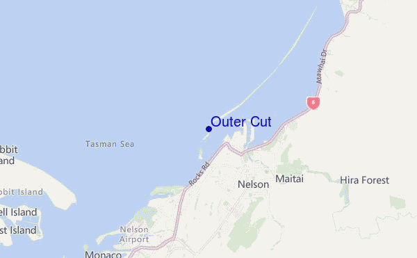 locatiekaart van Outer Cut