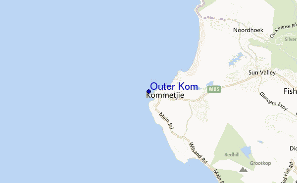 locatiekaart van Outer Kom