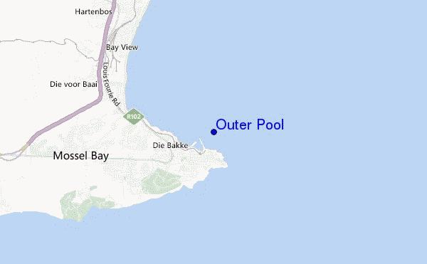 locatiekaart van Outer Pool