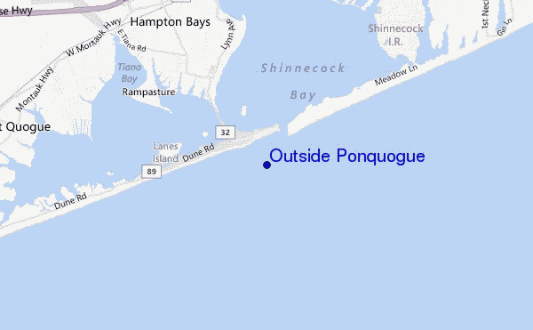 locatiekaart van Outside Ponquogue