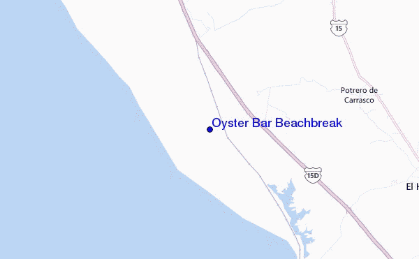 locatiekaart van Oyster Bar Beachbreak