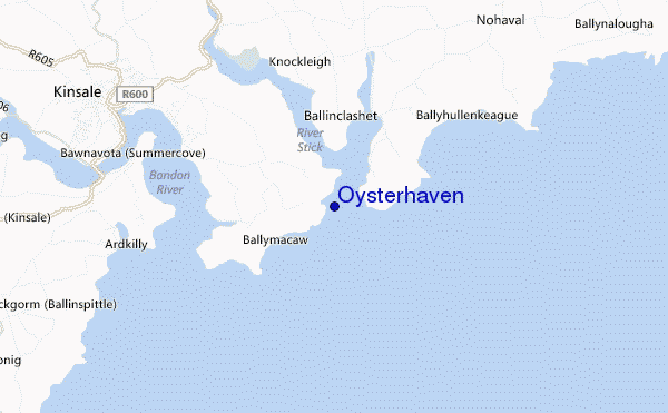 locatiekaart van Oysterhaven