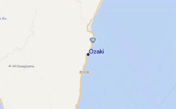 locatiekaart van Ozaki