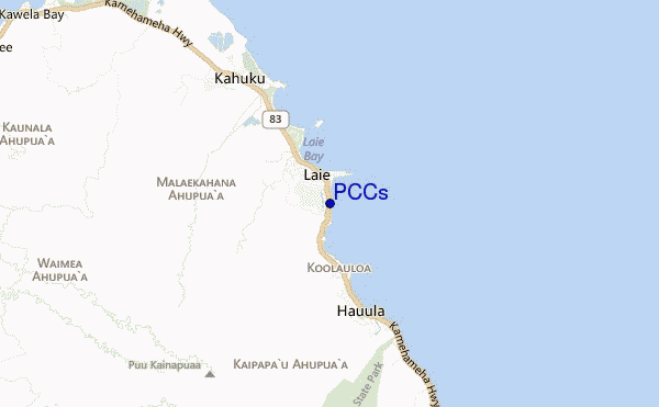 locatiekaart van PCCs