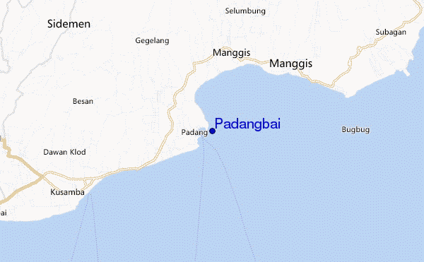 locatiekaart van Padangbai