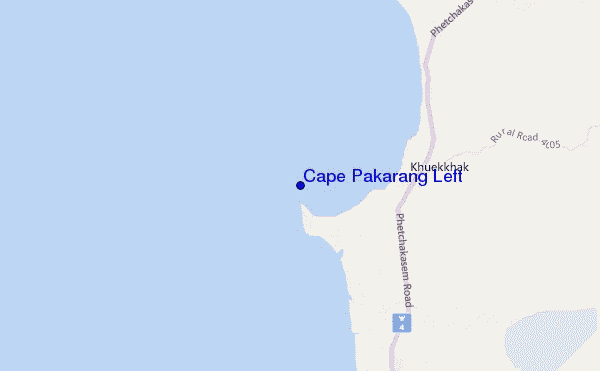 locatiekaart van Cape Pakarang Left