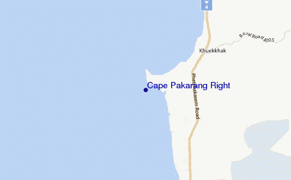 locatiekaart van Cape Pakarang Right