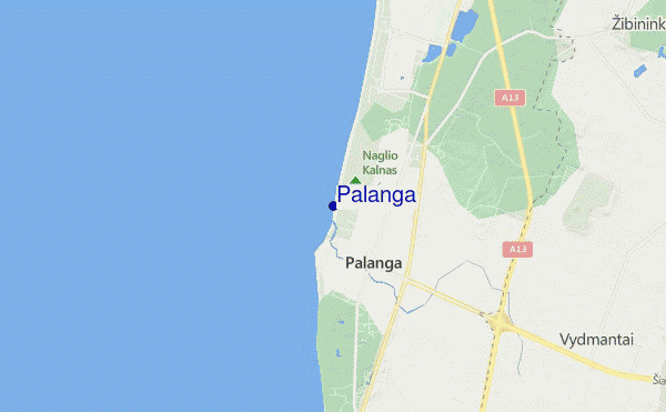locatiekaart van Palanga