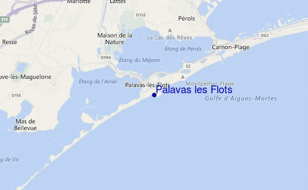 locatiekaart van Palavas les Flots