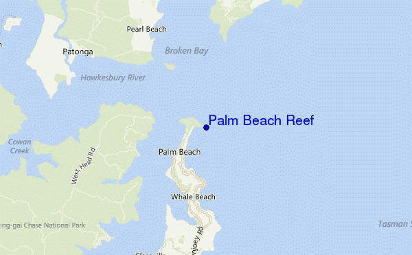 locatiekaart van Palm Beach Reef