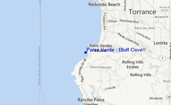 locatiekaart van Palos Verde - Bluff Cove