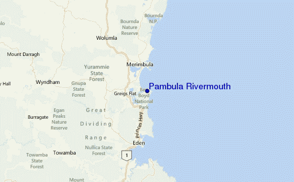Pambula Rivermouth Location Map