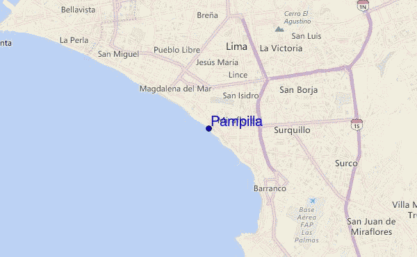 locatiekaart van Pampilla