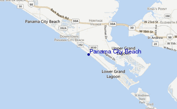 locatiekaart van Panama City Beach