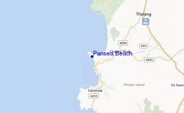 locatiekaart van Pansea Beach