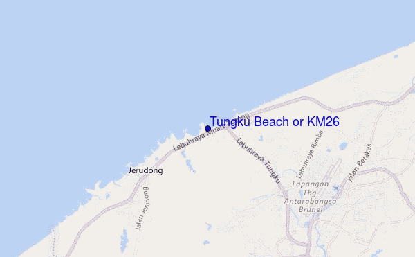 locatiekaart van Tungku Beach or KM26