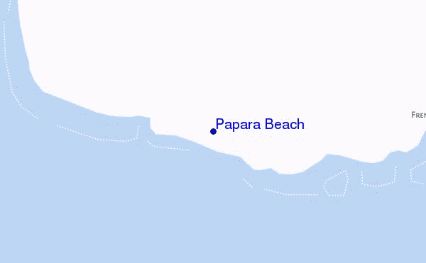 locatiekaart van Papara Beach
