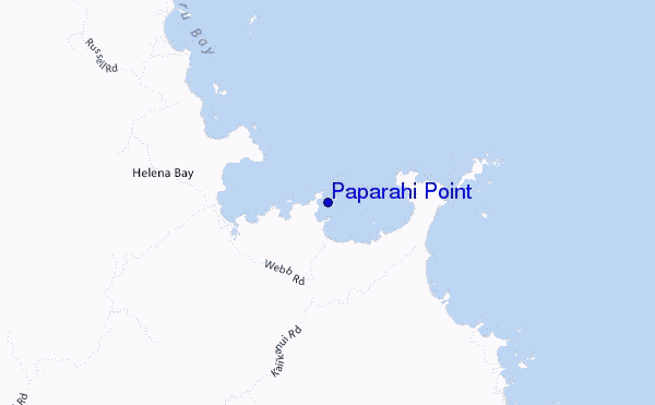 locatiekaart van Paparahi Point