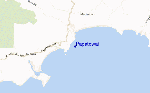 locatiekaart van Papatowai