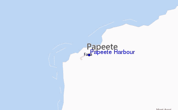 locatiekaart van Papeete Harbour