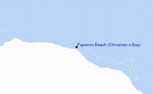 locatiekaart van Papenoo Beach (Chinaman's Bay)
