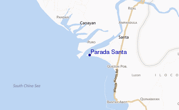 locatiekaart van Parada Santa
